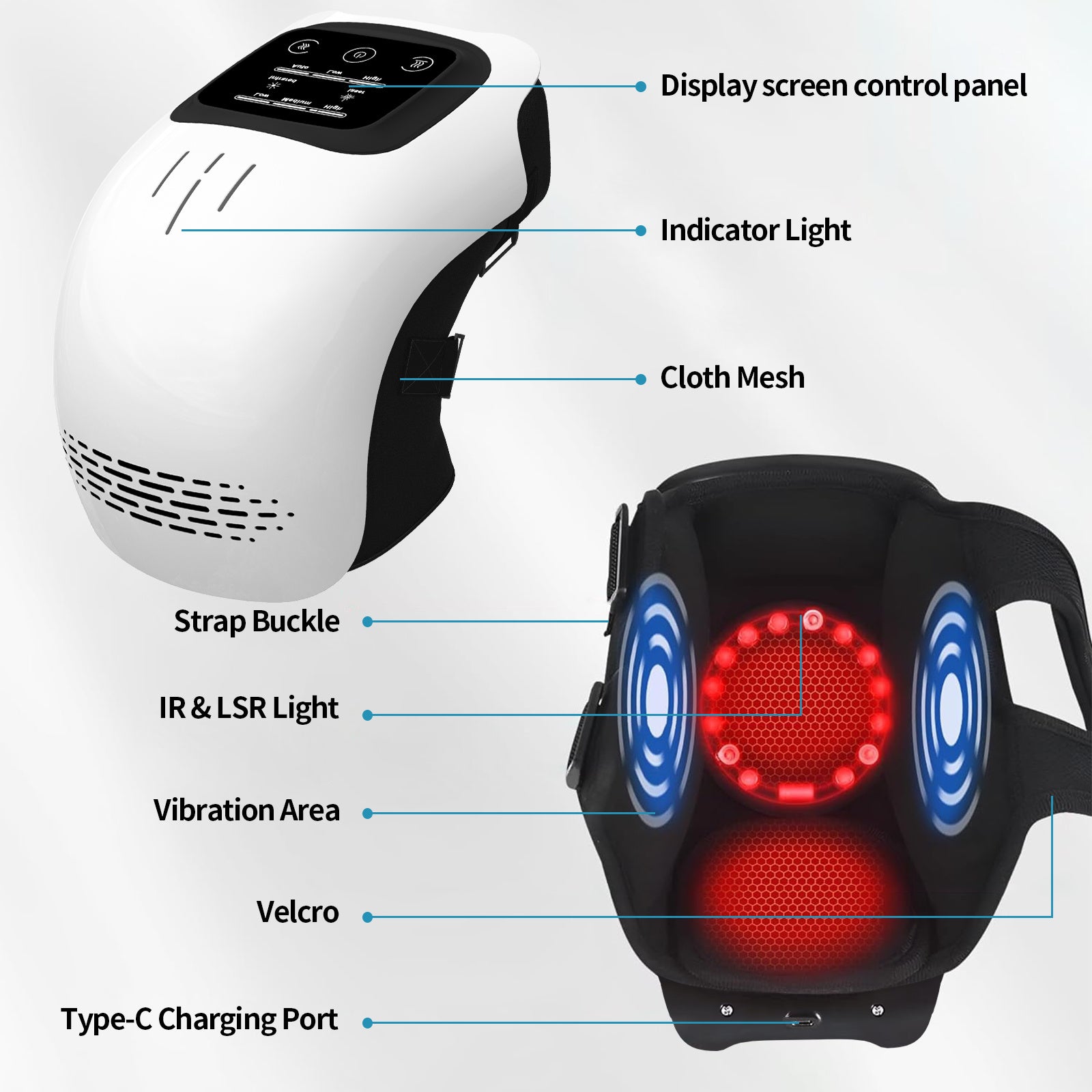 KneeRelief Pro™ – Smart Infrared Heated Knee Massager