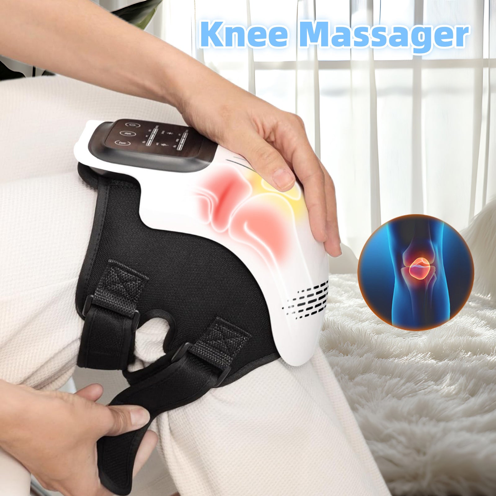 KneeRelief Pro™ – Smart Infrared Heated Knee Massager