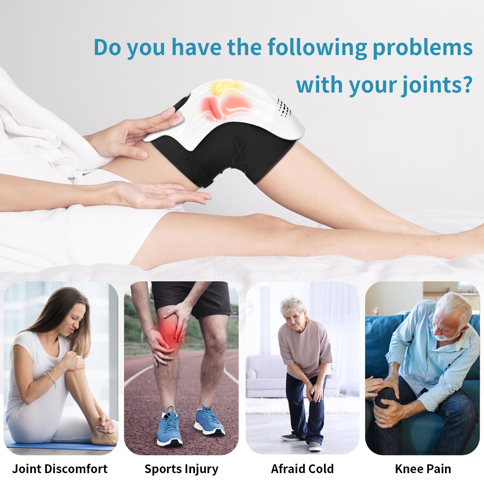 KneeRelief Pro™ – Smart Infrared Heated Knee Massager